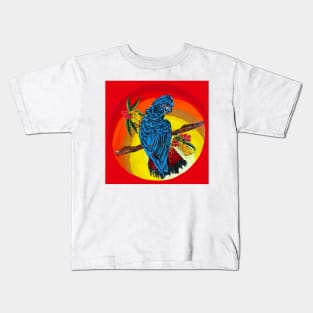 Red tailed black cockatoo sunset Kids T-Shirt